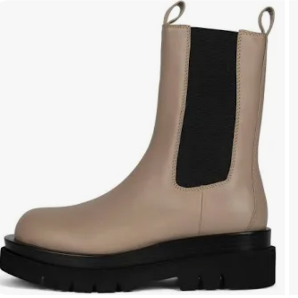 Jeffrey Campbell Tan and Black Ankle Boots